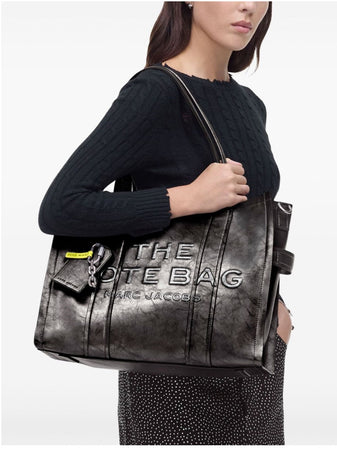 MARC JACOBS borsa tote grande metallizzata da donna