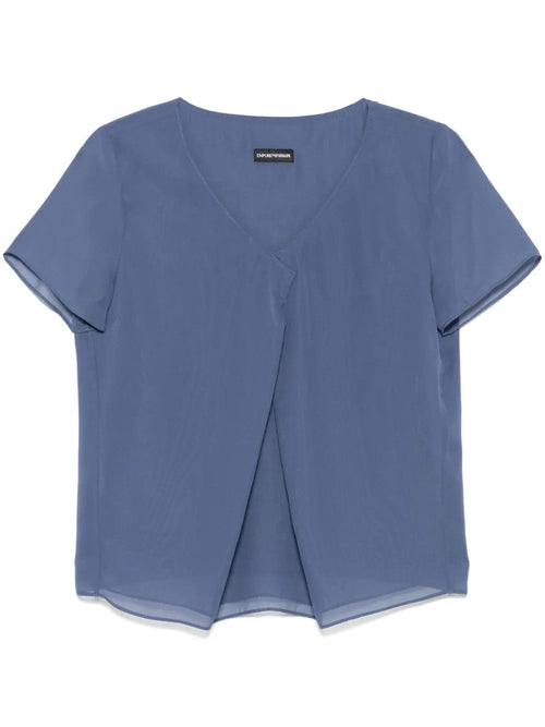 EMPORIO ARMANI blusa scollo a v da donna
