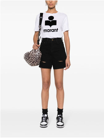 MARANT ETOILE T-shirt Zewel con logo a maniche corte da donna