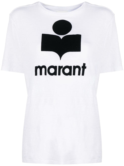 MARANT ETOILE T-shirt Zewel con logo a maniche corte da donna