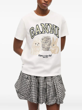 GANNI t-shirt ganni da donna