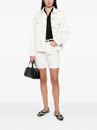 ANINE BING <h4> - Shorts in Denim Bianco</h4> da donna