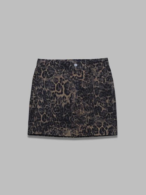 GESTUZ gz leane mw skirt - leopard print leather da donna