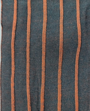 Calze lunghe uomo Gallo - Fantasia righe - Antracite/Rame twin rib spaziata