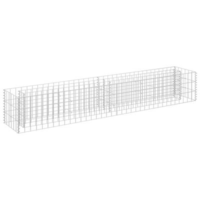vidaXL Gabbione Letto Rialzato in Acciaio Zincato 180x30x30 cm