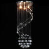 vidaXL Lampadario con Perle di Cristallo a Spirale Argento G9