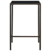 vidaXL Tavolo da Bar da Giardino Marrone 70x70x110 cm Polyrattan Vetro
