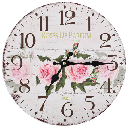 vidaXL Orologio da Parete Vintage Fiore 30 cm