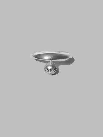MARINE SERRE silver plated moon stud da donna