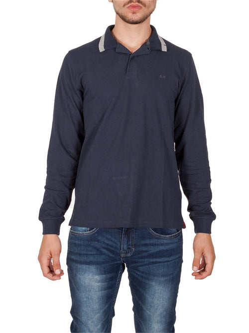 SUN68 Sun68 - Polo Ml Bordo Grande 26104 07 NAVY da uomo