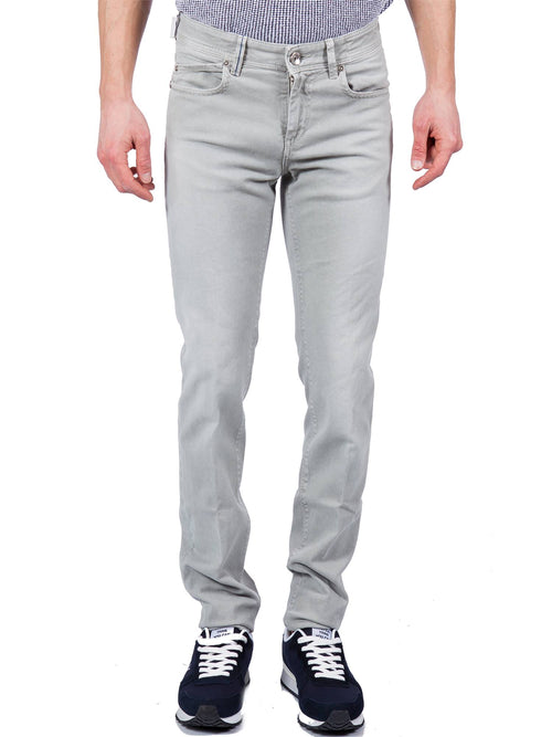 RE-HASH Re-hash - Denim 5 Tasche Grigio Chiaro P015 0088 RUBENS-Z da uomo
