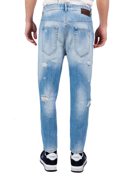 ALESSANDRO DELL ACQUA Alessandro Dell Acqua - Jeans Chiaro Con Rotture Ad774 AD7747W/T1776SW 58 da uomo