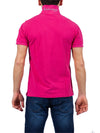 SUN68 Sun68 - Polo Vintag Sottocollo Scritta 17101 20 FUXIA da uomo
