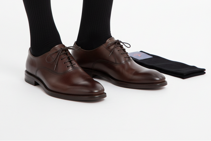 Calze Lunghe Uomo Gallo - Nero Tinta Unita