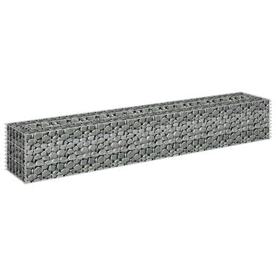 vidaXL Gabbione Letto Rialzato in Acciaio Zincato 180x30x30 cm