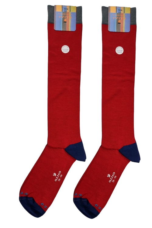 Calza lunga uomo Gallo - Colore Papavero