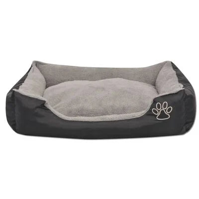 vidaXL Cuccia per Cani con Cuscino Imbottito Taglia XL Nero