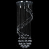 vidaXL Lampadario con Perle di Cristallo a Spirale Argento G9