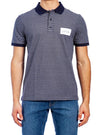 calvin klein Calvin Klein - Polo Righe Large Logo Rettangolo B.co K10K103364 484 NAVY da uomo