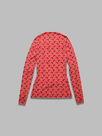 MARINE SERRE recycled moon jersey ss crewneck top da donna