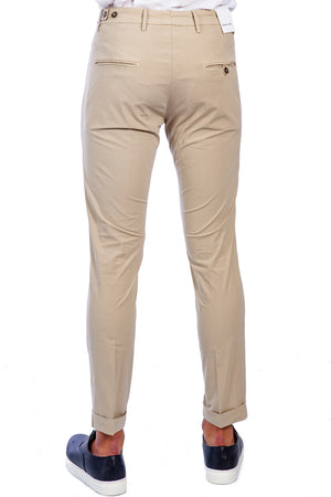 MICHAEL COAL Michael Coal - Pantalone Capri Con Pences Unito FREDERICK 2558 BEI C da uomo