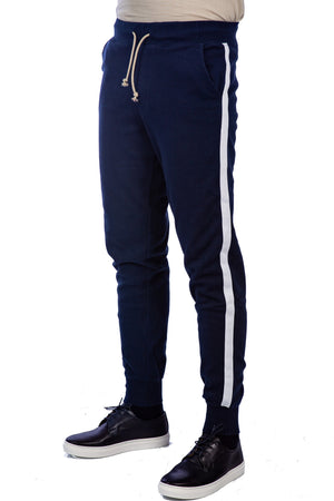 SUN68 Sun68 - Pantalone In Felpa Piquet F19128 07 NAVY da uomo