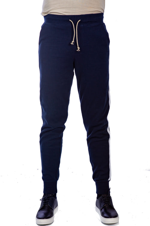 SUN68 Sun68 - Pantalone In Felpa Piquet F19128 07 NAVY da uomo