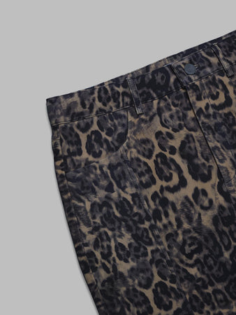 GESTUZ gz leane mw skirt - leopard print leather da donna