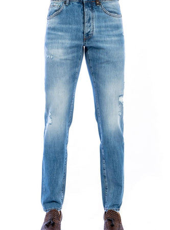 MICHAEL COAL Michael Coal - 5 Tasche Chiaro Capri Leggeri Strappi MARK 1143/1401 CAPRI da uomo