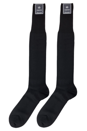Calze Lunghe Uomo Timonier - Nero Tinta Unita - Cotone Karnak 100% Egiziano