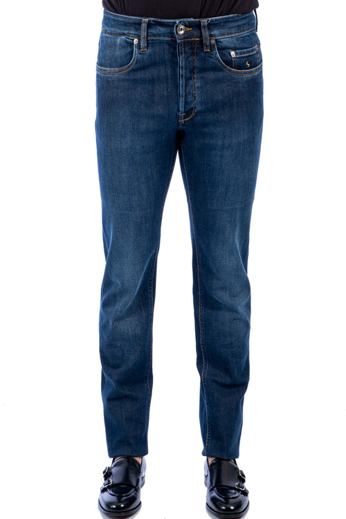 Siviglia - 5 Tasche Lavaggio Blu 22M3 S405 6001 da uomo
