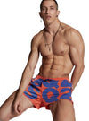 DSQUARED2 Dsquared2 - Dsq2 Swim Trunks; Arancio Logo Viola D7B643840 858 ARA da uomo