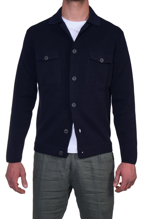 FILINTRAMA Filintrama - Blusotto Collo Polo Con Tasche BPMLT CR12 M 890 BLU da uomo