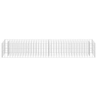 vidaXL Gabbione Letto Rialzato in Acciaio Zincato 180x30x30 cm