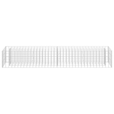 vidaXL Gabbione Letto Rialzato in Acciaio Zincato 180x30x30 cm
