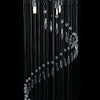 vidaXL Lampadario con Perle di Cristallo a Spirale Argento G9