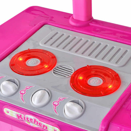 vidaXL Cucina Giocattolo per Bambini con Effetti Luce/Suoni Rosa