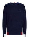 Tommy Hilfiger - Paricollo Con Polsi In Contrasto MW0MW27769 DW5 BLU da uomo