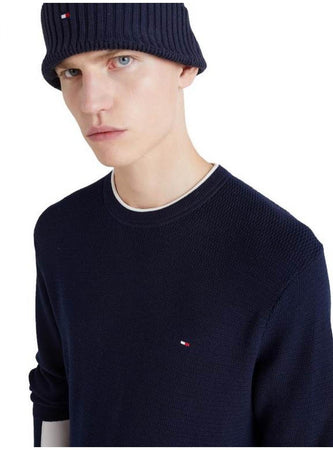 Tommy Hilfiger - Paricollo Con Polsi In Contrasto MW0MW27769 DW5 BLU da uomo