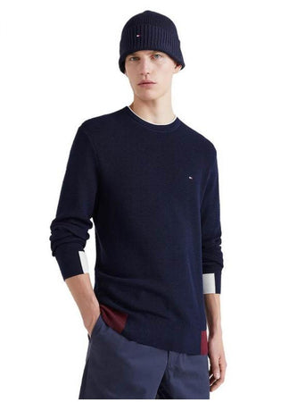 Tommy Hilfiger - Paricollo Con Polsi In Contrasto MW0MW27769 DW5 BLU da uomo