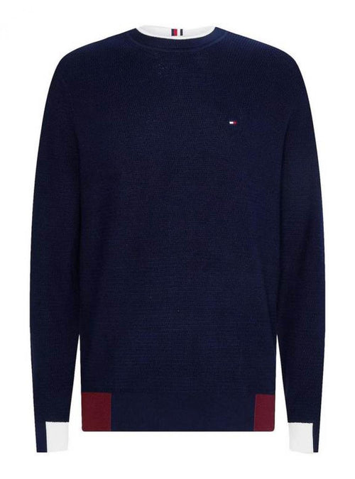 Tommy Hilfiger - Paricollo Con Polsi In Contrasto MW0MW27769 DW5 BLU da uomo