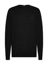 Tommy Hilfiger - Paricollo Th Monogram In Cotone In Cotone E Cashmere MW0MW28046 BDS NERO da uomo