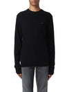 Tommy Hilfiger - Paricollo Th Monogram In Cotone In Cotone E Cashmere MW0MW28046 BDS NERO da uomo