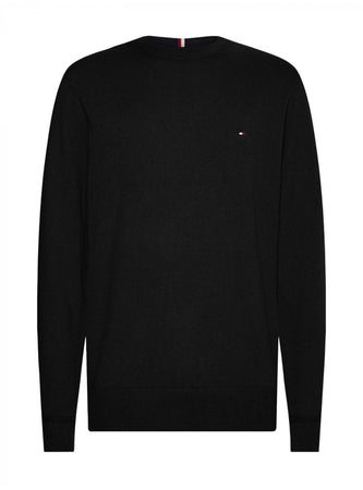 Tommy Hilfiger - Paricollo Th Monogram In Cotone In Cotone E Cashmere MW0MW28046 BDS NERO da uomo