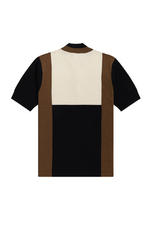 Fred Perry - Collo Alto- Mezza Zip-mezza Manica K4525 Q27 da uomo