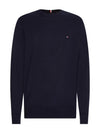 Tommy Hilfiger - Paricollo Th Monogram In Cotone In Cotone E Cashmere MW0MW28046 DW5 BLU da uomo
