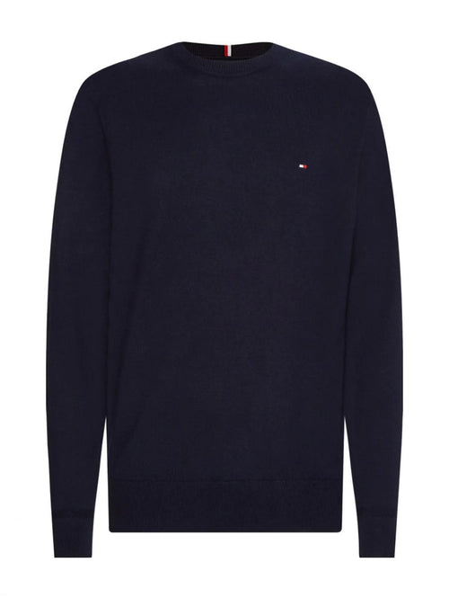 Tommy Hilfiger - Paricollo Th Monogram In Cotone In Cotone E Cashmere MW0MW28046 DW5 BLU da uomo