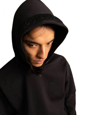 calvin klein Calvin Klein - Felpa Con Capp. Grosgrain Logato K10K110089 BEH NERO da uomo