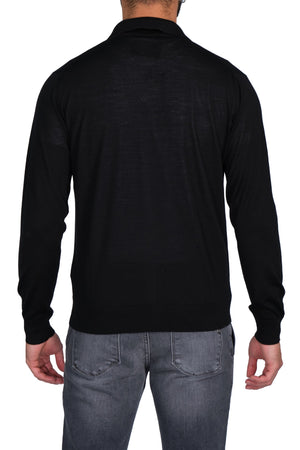 FILINTRAMA Filintrama - Fullzip Collo Polo L.merino FB1ML RM16R 990 NERO da uomo