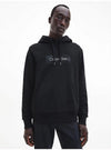 calvin klein Calvin Klein - Striped Logo Hoodie Con Capp. K10K110761 BEH da uomo
